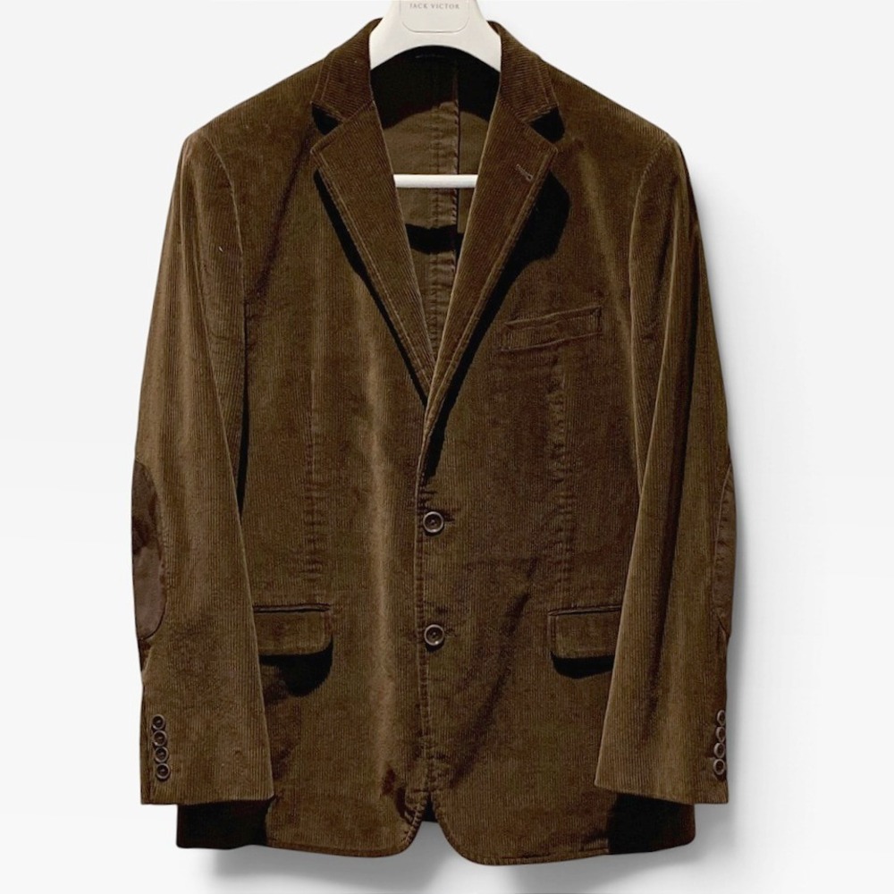 Brooks Brothers Blazer Mens 44R Brown Corduroy Fitzgerald Elbow Patch Preppy Ivy